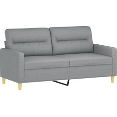 Tidyard 2-Seater Sofa, Lounge Sofa Couch with Armrests, Sofa Bed, Back Cushion, Sofa Chair, Living Room Sofa, Design Sofa, Fabric Sofa, Metal Frame, 158 x 77 x 80 cm (W x D x H), Fabric Metal,