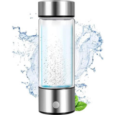 Urcheers Hydrogen Rich Water Bottle, URCheers Portable Rich Ioniser, USB Rechargeable, with Pem Technology, Hydrogen Rich Generator, Drinking Bottle, Anti-Ageing, Antioxidant Glass Bottle