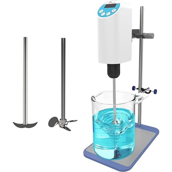 JOANLAB digitālais laboratorijas virszemes maisītājs, rūpnieciskais šķidrumu maisītājs, maisīšana 10 000 mPa.s, 10 L laboratorijas maisītājs, 100-2000 RPM regulējams laboratorijas maisītājs