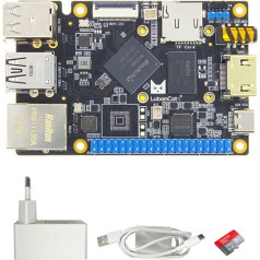 youyeetoo LubanCat 1S Singal Board Computer - kā Raspberry Pi formāts - iebūvēts GbE x1, HDMI 2.0, Mini PCIe atbalsts WiFi, 4G LTE - Android Debian Ubuntu AIoT robotam - 4GB RAM un 32GB TF karte