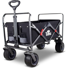 TTMZ Foldable Hand Cart, All-Terrain Folding Trolley Cart, Garden Trolley Cart with Patented Folding Technology & 360° Rotating Wheels, Beach Wagon, Maximum Load-Bearing Capacity: 120 kg