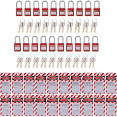 Lockout-Tagout-Kit, elektrisches Lock-Out-Tagout-Kit, mit Sicherheits-Haspel-Vorhängeschloss-Tag-Schlüsseln, manipulationssicher für die Verriegelung markierter Produkte in