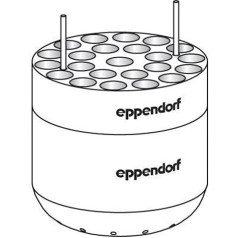 Eppendorf Adapter für 23 Rundbodengefäße 2.6mL-8mL für S-4-104 Rotor, 13mm Durchmesser x 100mm Höhe, 2 Stück