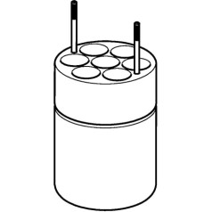 Eppendorf VB-2550 Adapter für 7 x 16mm Ø Rundbodengefäße und FA-6x250 Rotor, 2 Stück