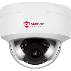 Anpviz 4K HD POE IP kameras kupola kamera Āra iekštelpās 8MP IP novērošanas kamera CCTV kamera IR nakts redzamības kustības noteikšana Ūdensnecaurlaidīga āra audio mikrofons 108° skata leņķis (U sērija)