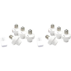 Decqerbe 8 x Fernbedienung Lampenfassung E27 Lampenfassung Adapter ZigBee Smart Light Holder WiFi Intelligente Sprachlichtfassung