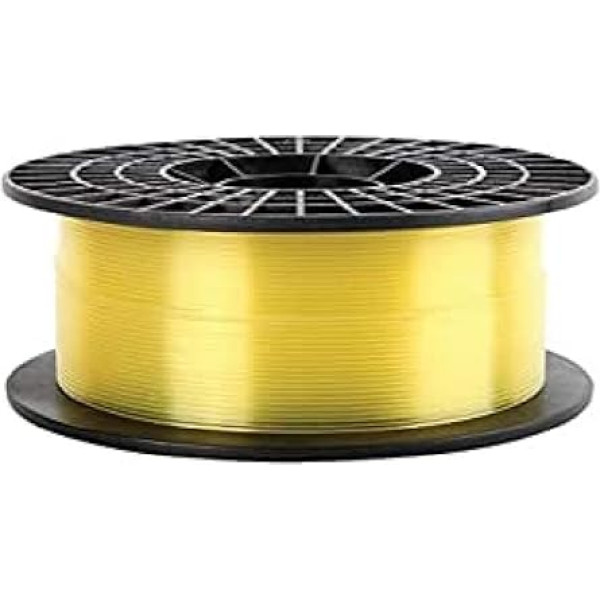 Colido dzeltena PLA caurspīdīga 3D printera aukla, 1,75 mm diametrs/1 kg