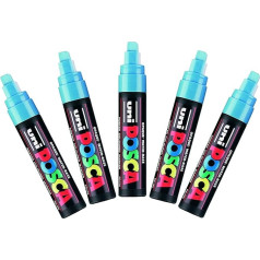 Uni-Ball Posca PC-17K Īpaši plats daktiloskopis 15,0 mm līnijas platums, gaiši zils