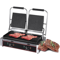 SCHYWL 2200/3600 W Antihaft-Sandwich-Panini-Pressgrill, Elektrischer Sandwichmaker Mit Einstellbarer Temperatur, Einzel-/Doppelplatten(Double Pan)