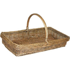 `Kew`Trug. Antique Wash Finish. Large Oblong,Wicker Garden Trug, Basket, Vegetable, Fruit