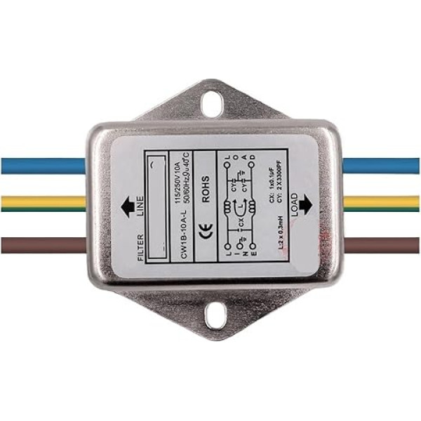 CW1B- 3A 6A 10A verkabelter Audio-Audio-Reinigungs-Reinigungsnetzteilfilter 10A Anti-Interferenz einphasig L AC 220V (CW1B-10A-L)