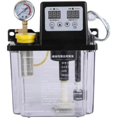 Bomba de agua de diaphragma autocebante 0,5/1/2 220V Liter Schmierstoffpumpe Automatische Schmierölpumpe Ölinjektor Elektromagnetische Schmierpumpe Schmiergerät (Größe: 1LNoPressure Gauge)