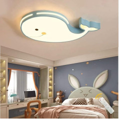 AOEH LED bērnu griestu gaisma Delfīna formas griestu lampa Dimmable ar tālvadības pulti Zēni Meitenes Bērni Bērni Bērnu istabas lampas Griestu bērnu istabas lampas Istabas lampas Istabas apgaismojums Lustra, zila, 50