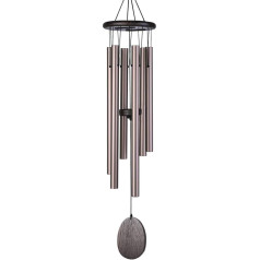 BLESSEDLAND Classic Wind Chime 32 collas, 6 alumīnija caurules, vēja zvaniņš, āra rotājums dārzam, pagalmam, terasei un mājas dekorēšanai (bronzas krāsā)