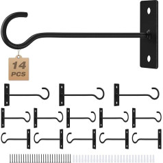 QTJUST Pflanzenhaken zum Aufhängen (35,6 cm, 15,2 cm)