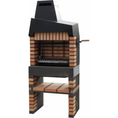 Movelar - Fertiggrill für Holz und Kohle, Modell California Plus Full Grill (Grau, Orange, 86,5 x 58 x 215 cm), Ref: M00134 - Lietošana ārpus telpām