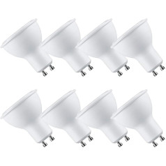 Calugy Pack of 8 LED prožektori Aluminium Plastic PAR16 7-45 Watt GU10 600 Lumen 827 Warm White Non-Dimmable - LED halogēna prožektors - LED atstarotājs - LED starmeši - LED atstarotājs - Spot - GU10 Light