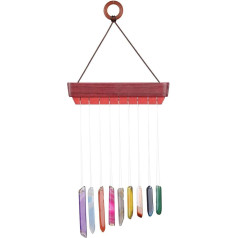 Mangsen Multicolor Agate šķēles Wind Chimes Dabas unikāls Geode Crystal Stone sienas karājas ornaments āra iekštelpu mājas dārzs Patio apdare