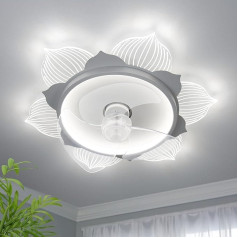 LED klusais griestu ventilators 40 cm ziedu formas griestu gaisma ar ventilatora frekvences pārveidošanu 6 ātrumi Dimmable griestu ventilators Bērnu istabas guļamistaba Dzīvojamā istaba Ventilatora gaisma