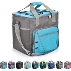 meteor 30L Cool Bag 36 x 25 x 33 cm Izolēta pusdienu soma Cool Box Piknika soma Ledus kempinga soma Piknika soma Āra ceļojumu soma