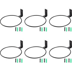 WSDJ Salokāms piekaramais augu podiņu turētājs 4 collu lieljaudas metāla āķi dārza darbarīks āra dārzam 6 Pack