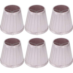 Cikonielf Lampshade, Pack of 6 Lampshade auduma gaismas abažūrs E14 spuldzes interfeisa siena gaismas griestu gaismas vāka aizvietošanai rozā violeta