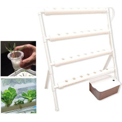 InSyoForeverEC Hydroponic Grow Kit 36 caurumi Hidroponiskā audzēšanas sistēma Dārza hidroponiskie augi Laistīšanas sistēma hidroponiskajai eksperimentu sistēmai Augt Hidroponiskās sistēmas komplekts