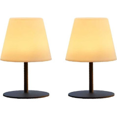 2 bezvadu bezvadu LED galda lampu komplekts Twins, H16 cm