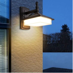 3000K LED moderne minimalistische Wandleuchten Energiesparende 24-W-Wandleuchte aus schwarzer Aluminiumlegierung Outdoor IP54 wasserdichte und rostfreie Wandleuchte Für die Parkbeleuchtung von Wohngär