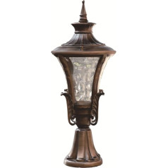 WFZRXFC Outdoor-Bronze-Retro-Pfosten-Leuchte im europäischen Stil Lampenkörper aus Aluminiumdruckguss Säulenlampe IP65 wasserdichte und rostfreie Säulenlaterne Landschaftsbeleuchtung im Gewerbegebiet