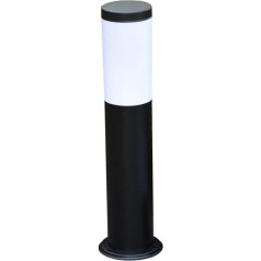 WFZRXFC Einfache Kuppel Säulenform Pfosten Laterne Moderne schwarze IP65 wasserdichte Säulenlampe E27 Acryl Lampenschirm Außenmast Laternendeck Garten Zugang Haustür Pfosten Leuchte