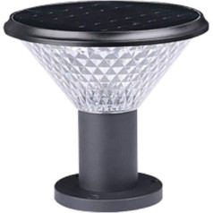 Schwarz Einfache Außen Solarenergie Post Light IP65 Wasserdichte und feuchtigkeitsbeständige Postlampe Garten Rasenbeleleuchtung Dekoration Säulenlicht Aluminium LED Zaun Säulenkopfleuchte