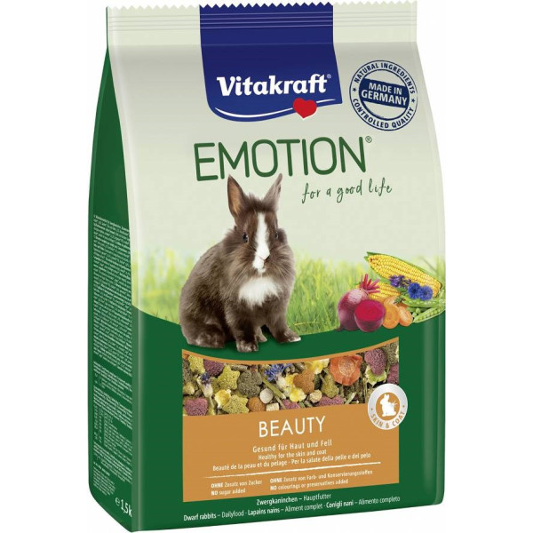 Vitakraft emotion beauty barība trušiem 600g