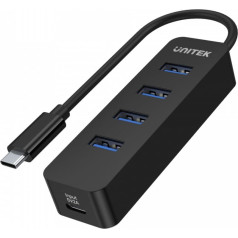 Концентратор usb-c; 4x usb-a 3.1; активный; 10w; h1117b