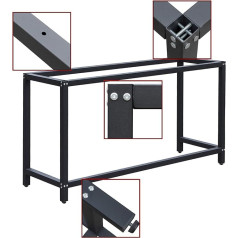 Wiltec darbgalda rāmis 100 x 50 x 80 cm, galda rāmja maksimālā slodze 250 kg, darbgalda pamatnes rāmis ar regulējamu augstumu līdz 83,5 cm