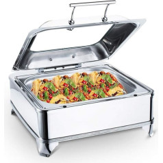 Kommerzielle Speisenwärmer, Buffetwärmer und -servierer, Chafing Dish und Wärmer für Buffets und Partys, Kochplatten zum Warmhalten von Speisen, Edelstahl, kein Ständer (kein Ständer) Decoration