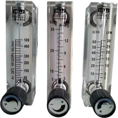 LZM-6T Durchflussmesser aus Acryl, Durchflussmesser, mit verstellbarem Ventil, Bassverschraubung, Innengewinde G1/4 Zoll männlich, M18 x 1,5 (0,1-1 LPM für Gas)