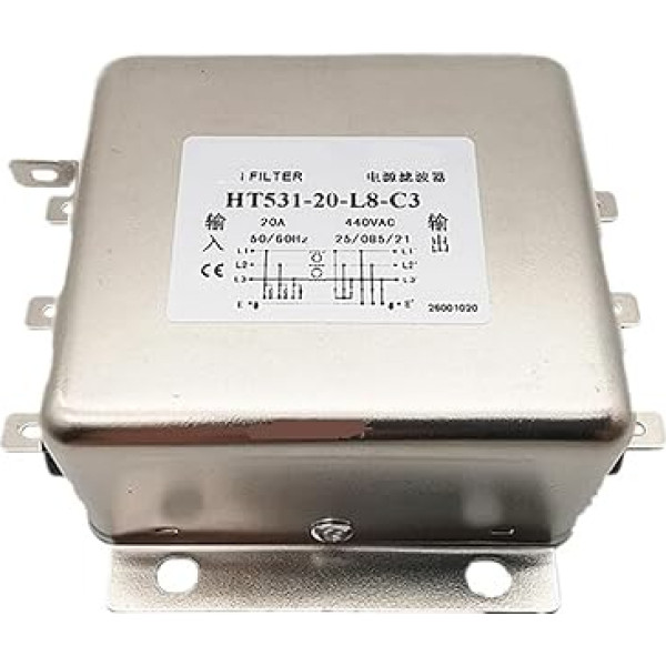 HT531-10/20-L8-C3 10A/20A, 380V filtrs (HT531-20-L8-C3 20A)