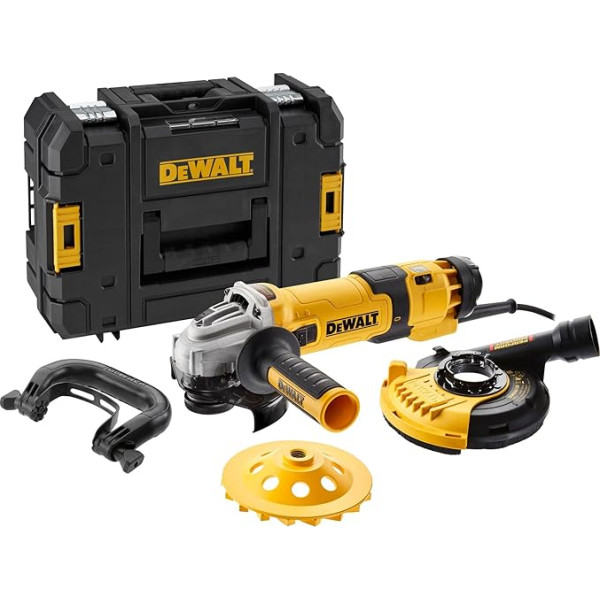 Dewalt DWE4257KT-QS elektriskā leņķa slīpmašīna, 125 mm, 1500 W, betona, 2 W, 240 V