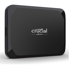 Crucial X9 1TB ārējais SSD cietais disks, līdz 1050 MB/s, saderīgs ar PC, Mac un spēļu konsolēm, USB-C 3.2, portatīvais SSD - CT1000X9SSD902