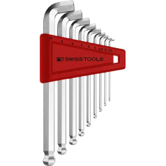 PB Swiss Tools Innensechskant Satz PB 2212.H-10 | 100% Swiss Made | 9-teiliger Winkelschraubendreher Satz 1,5/2/2/2,5/3/4/5/5/6/8/10 mm mit kurzem 100° Stiftteil