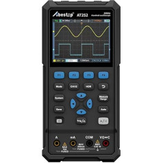 Abestop e AT252 50MHz joslas platuma osciloskops Rokas digitālais osciloskops 2 in 1 + multimetrs ar 2 kanāliem un 3,5 collu LCD ekrānu