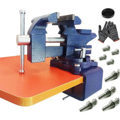 MYTEC 2 in 1 Bench Vice Heavy Duty for Workbench Upgraded Multipurpose Bench Vice Universal Rotating 270° Swivel Clamp Vice 6