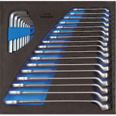 GEDORE Ring-Maulschlüssel-Satz in Check-Tool-Modul, 1 Stück, 1500 CT2-1 B
