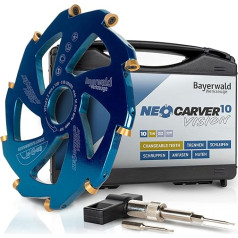 Bayerwald Werkzeuge NeoCarver 10 Vision - karbīda frēzēšanas disks kokam - Frēze leņķa slīpmašīnai - diametrs 125 mm x 22,2 mm / 10 zobi