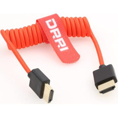 DRRI 8K/60Hz 4K/120Hz HDMI to HDMI 2.1 Ultra High Speed Braided Coiled Cable for Sony A7III a7s3 FS700U /Panasonic Lumix BS1H to Atomos Ninja V