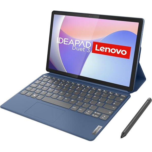 Lenovo IdeaPad Duet 3i 2-in-1 planšetdators | 11,5 collu 2K skārienjūtīgais displejs | Intel N200 | 4 GB RAM | 128 GB SSD | Intel UHD Graphics | Win11 | QWERTZ | Zils | Ietver Lenovo Digital Pen 3