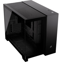 Двухкамерный корпус CORSAIR 2500X Small-Tower mATX - Закаленное панорамное стекло - Совместимость с материнскими платами с обратным подключением - Венти