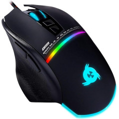 KLIM Skill Gaming Maus - High Precision PC Gaming Mouse USB - Neue 2023 - Wählbare DPI-Einstellung – Programmierbare Tasten – Exzellenter Griff PC PS5