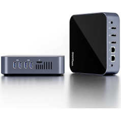 DreamQuest Mini dators, Intel N95-32GB DDR4 + 1TB M.2 NVMe SSD, iepriekš instalēta Windows 11 Pro, WiFi 5/BT4.2/USB 3.2/4K@60Hz/Gigabit Ethernet Mini torņa dators, piemērots mājai/ birojam